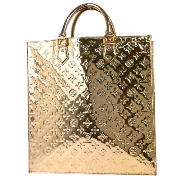 Louis Vuitton Gold Monogram Miroir Sac Plat Tote Handbag M40268 FO4019 124188 - Picture 1 of 13